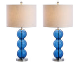 Bella 27" Glass Triple Sphere LED Table Lamp Set 2