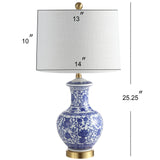Jennifer 25.25" Ceramic/Metal LED Table Lamp Set 2