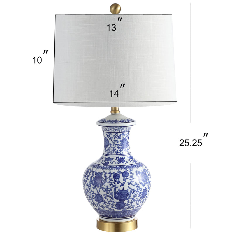 Jennifer 25.25" Ceramic/Metal LED Table Lamp Set 2