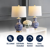 Jennifer 25.25" Ceramic/Metal LED Table Lamp Set 2