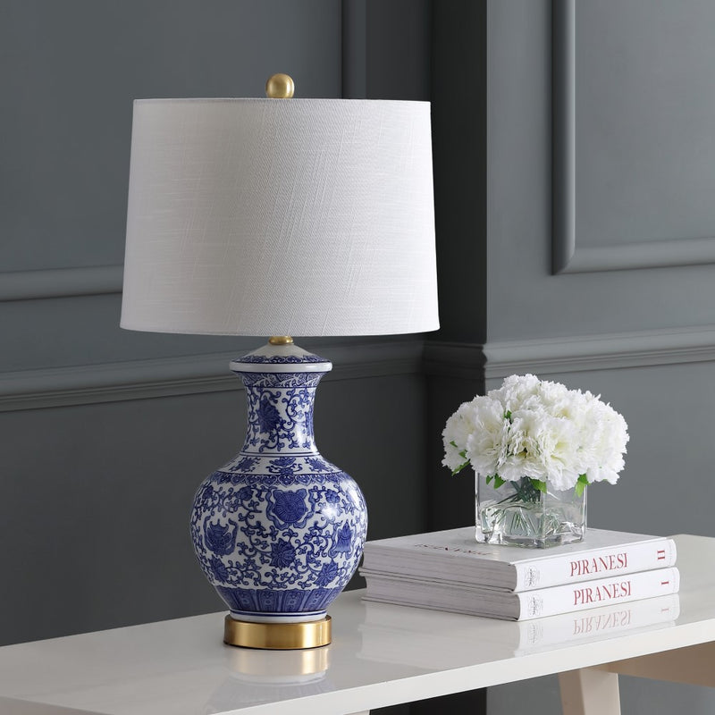 Jennifer 25.25" Ceramic/Metal LED Table Lamp Set 2