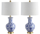 Jennifer 25.25" Ceramic/Metal LED Table Lamp Set 2