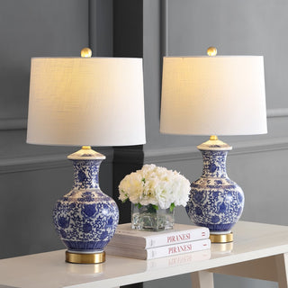 Jennifer 25.25" Ceramic/Metal LED Table Lamp Set 2