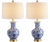 Jennifer 25.25" Ceramic/Metal LED Table Lamp Set 2