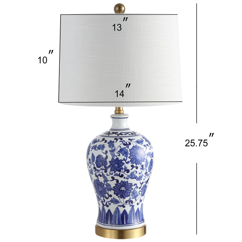 Jennifer 25.25" Ceramic/Metal LED Table Lamp Set 2
