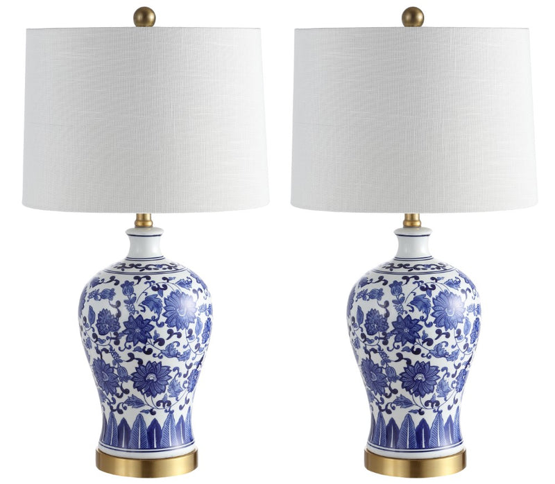 Jennifer 25.25" Ceramic/Metal LED Table Lamp Set 2