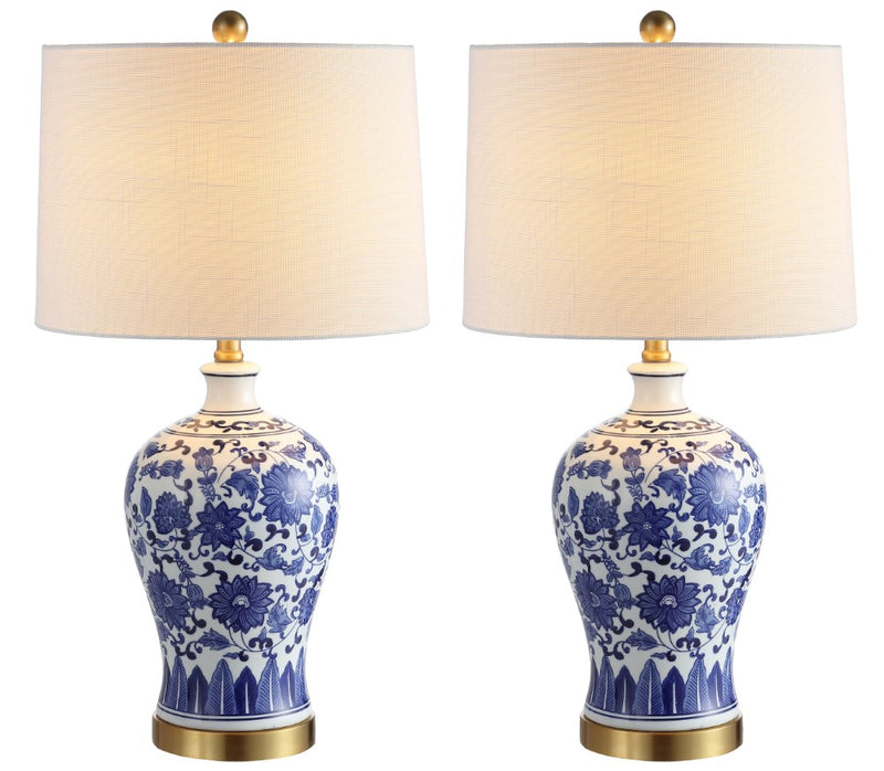 Jennifer 25.25" Ceramic/Metal LED Table Lamp Set 2