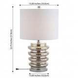 Allen 22.75" LED Glass Table Lamp Mercury Silver – DIM