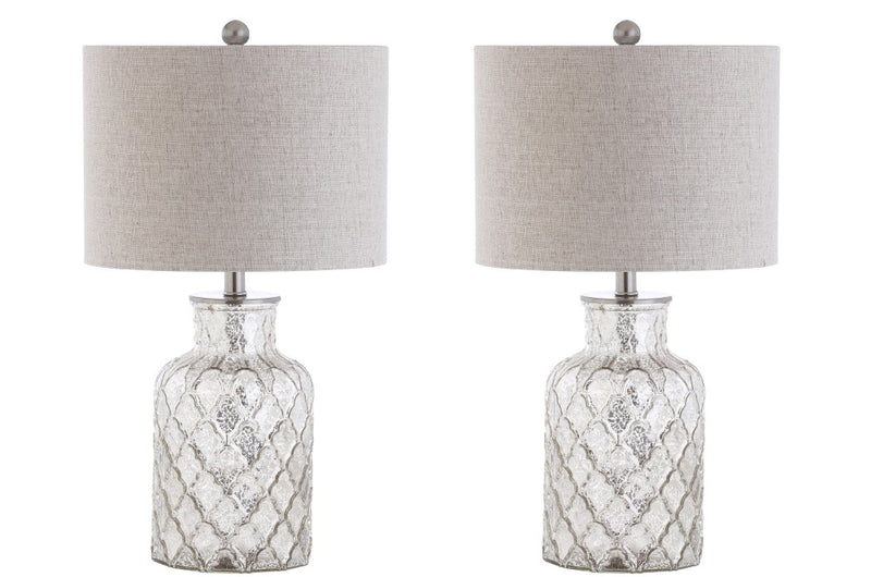 Alvord 24.5" LED Glass Table Lamp Set 2