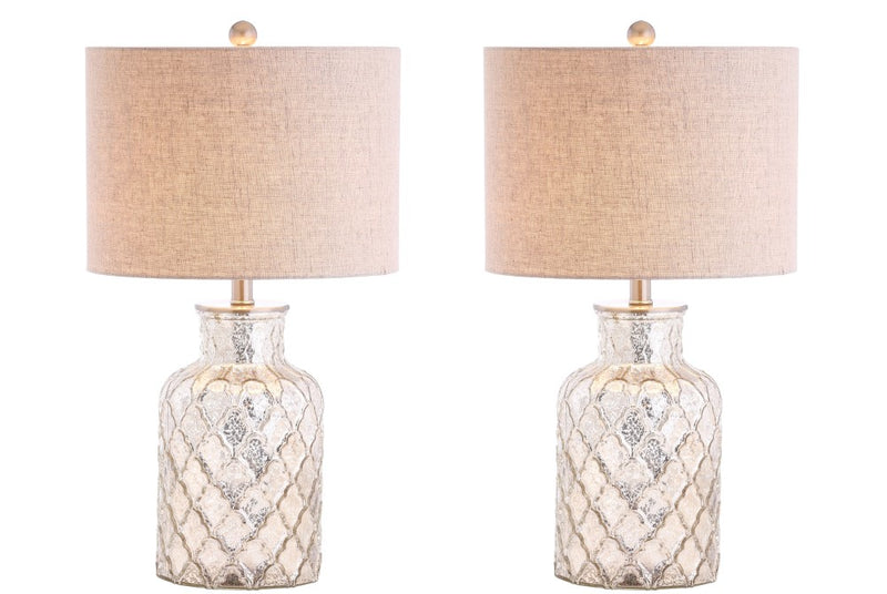 Alvord 24.5" LED Glass Table Lamp Set 2