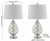 Artichoke 25.5" Glass LED Table Lamp Set 2 Mercury Silver (Set of 2) – DIM