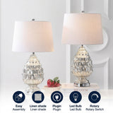 Artichoke 25.5" Glass LED Table Lamp Set 2 Mercury Silver (Set of 2) – ICONS