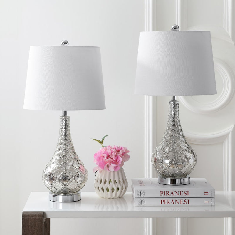 Darren 25.5" Glass LED Table Lamp - JONATHAN Y