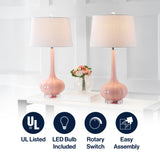 Bette 28.5" Glass Teardrop LED Table Lamp Set 2