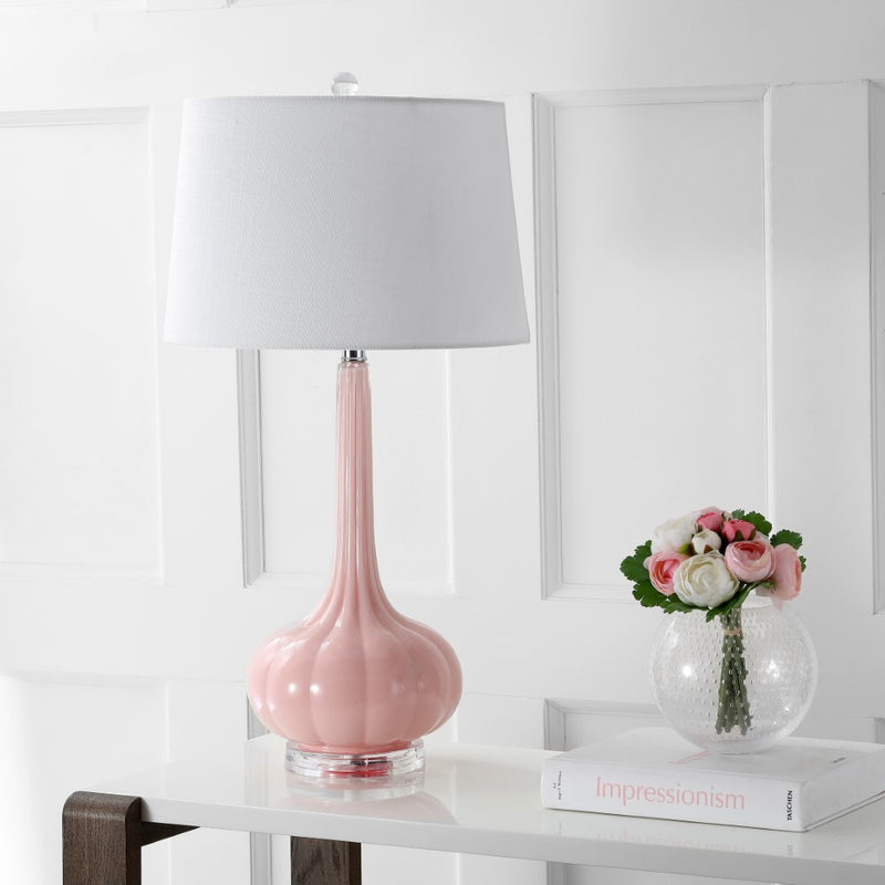 Bette 28.5" Glass Teardrop LED Table Lamp Set 2