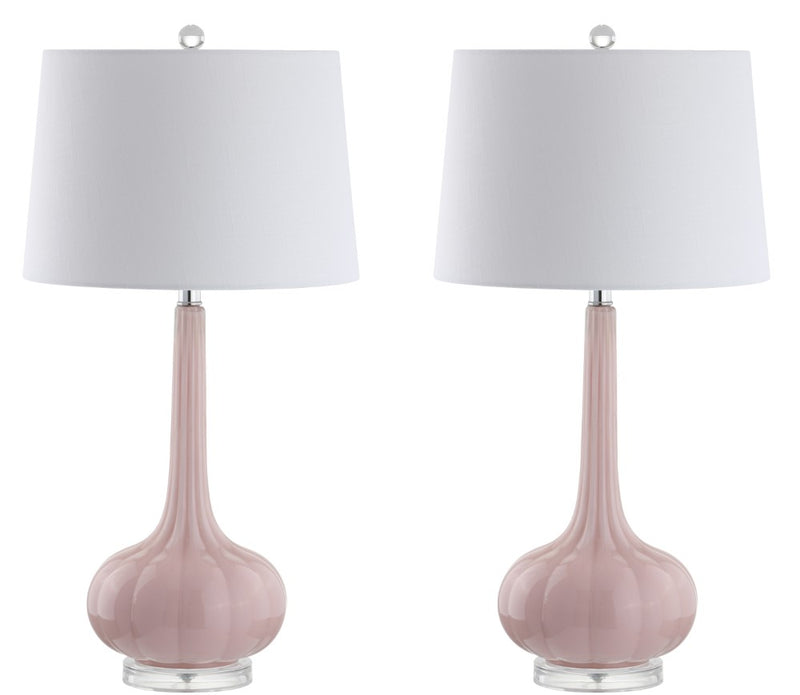 Bette 28.5" Glass Teardrop LED Table Lamp Set 2