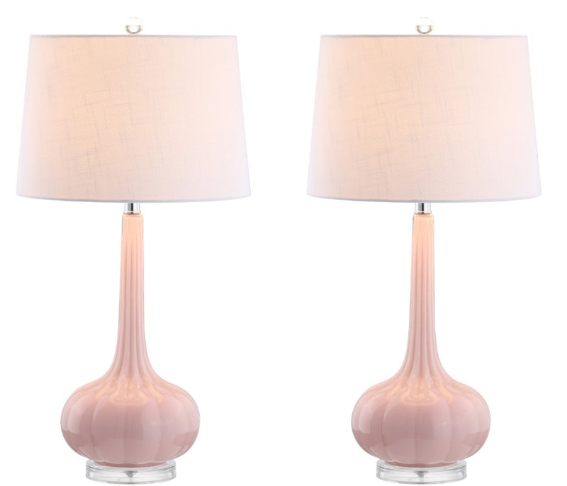 Bette 28.5" Glass Teardrop LED Table Lamp Set 2