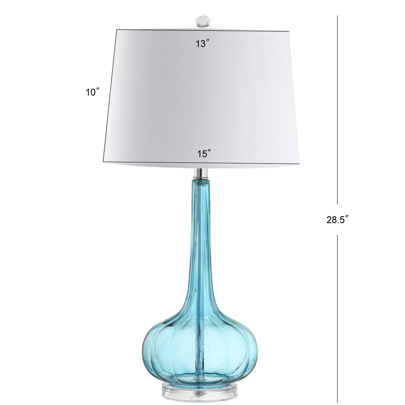 Bette 28.5" Glass Teardrop LED Table Lamp Set 2