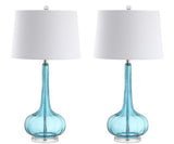 Bette 28.5" Glass Teardrop LED Table Lamp Set 2
