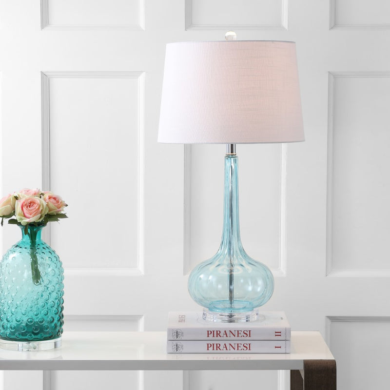Bette 28.5" Glass Teardrop LED Table Lamp Set 2