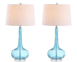 Bette 28.5" Glass Teardrop LED Table Lamp Set 2