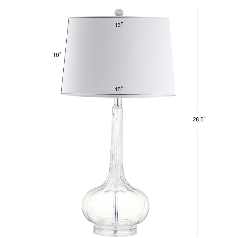 Bette 28.5" Glass Teardrop LED Table Lamp Set 2
