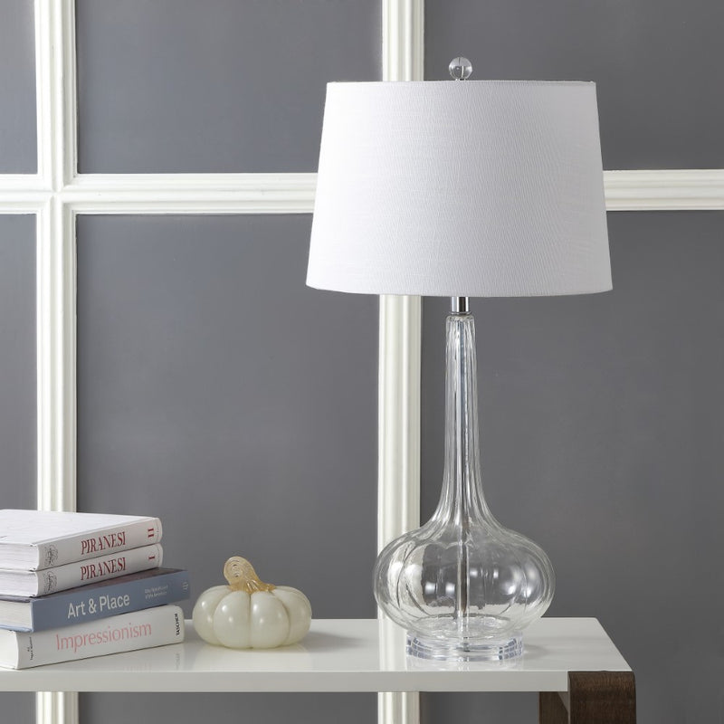 Bette 28.5" Glass Teardrop LED Table Lamp Set 2