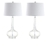 Bette 28.5" Glass Teardrop LED Table Lamp Set 2