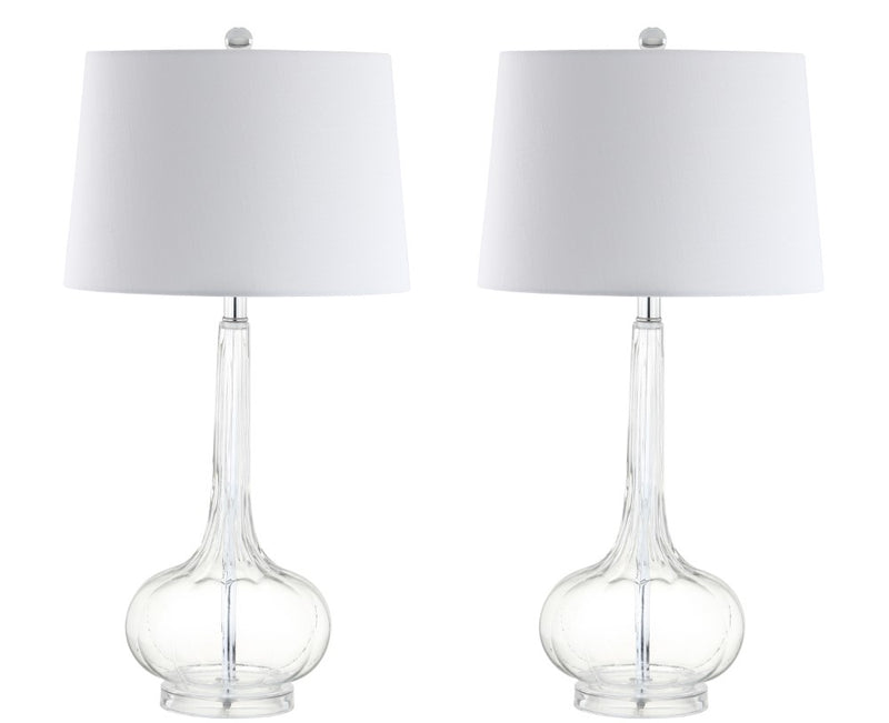 Bette 28.5" Glass Teardrop LED Table Lamp Set 2
