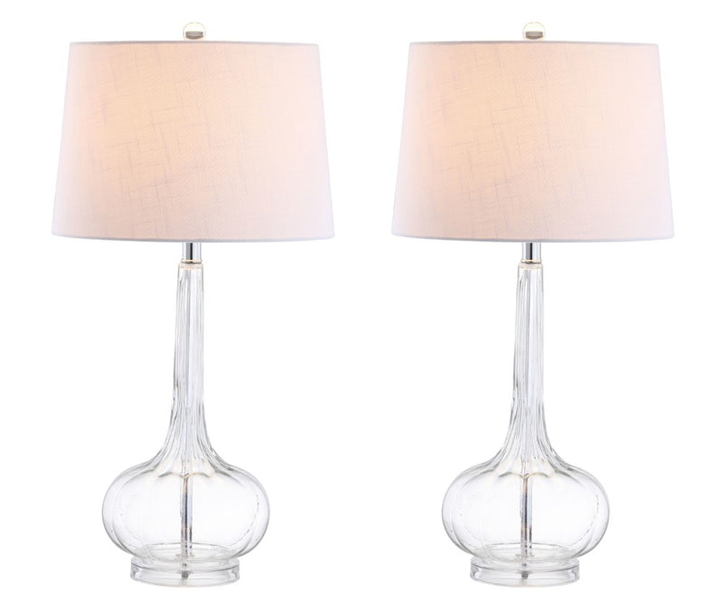 Bette 28.5" Glass Teardrop LED Table Lamp Set 2