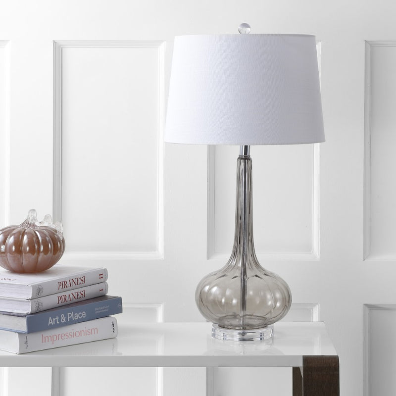 Bette 28.5" Glass Teardrop LED Table Lamp Set 2