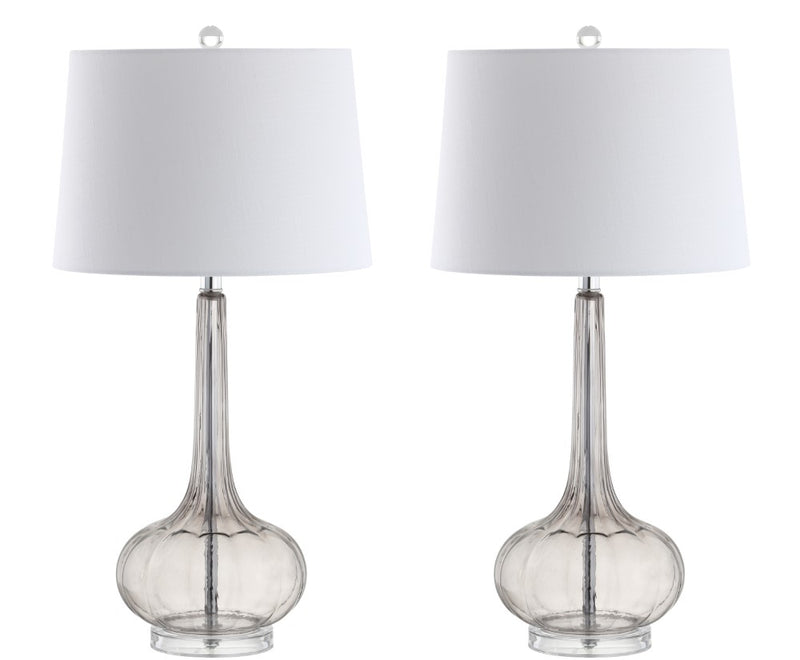 Bette 28.5" Glass Teardrop LED Table Lamp Set 2
