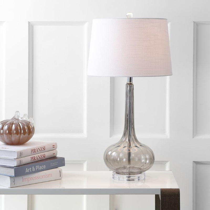 Bette 28.5" Glass Teardrop LED Table Lamp Set 2