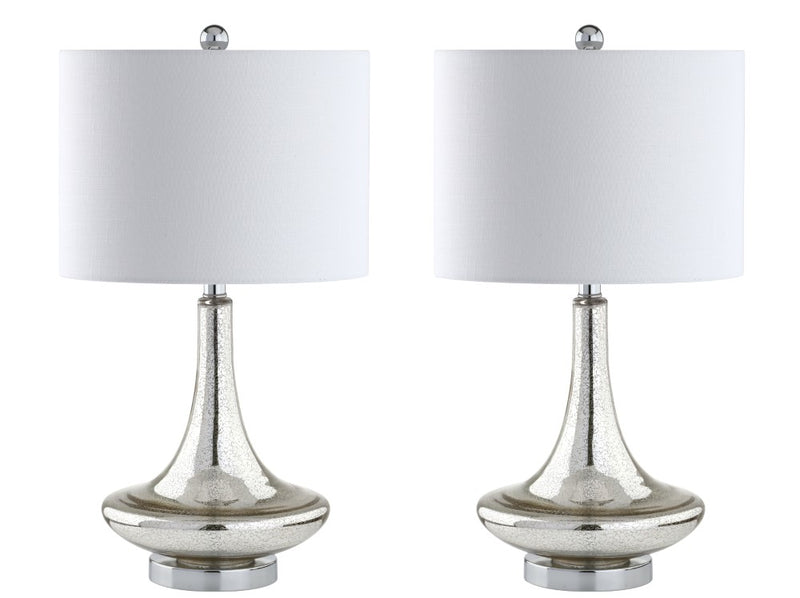 Cecile 25.5" Glass Teardrop LED Table Lamp - JONATHAN Y