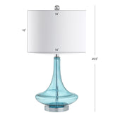 Cecile 25.5" Glass Teardrop LED Table Lamp - JONATHAN Y