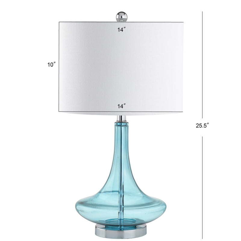 Cecile 25.5" Glass Teardrop LED Table Lamp - JONATHAN Y
