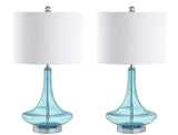 Cecile 25.5" Glass Teardrop LED Table Lamp - JONATHAN Y