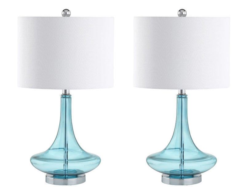 Cecile 25.5" Glass Teardrop LED Table Lamp - JONATHAN Y