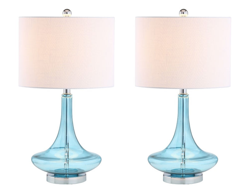 Cecile 25.5" Glass Teardrop LED Table Lamp - JONATHAN Y