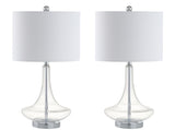 Cecile 25.5" Glass Teardrop LED Table Lamp - JONATHAN Y