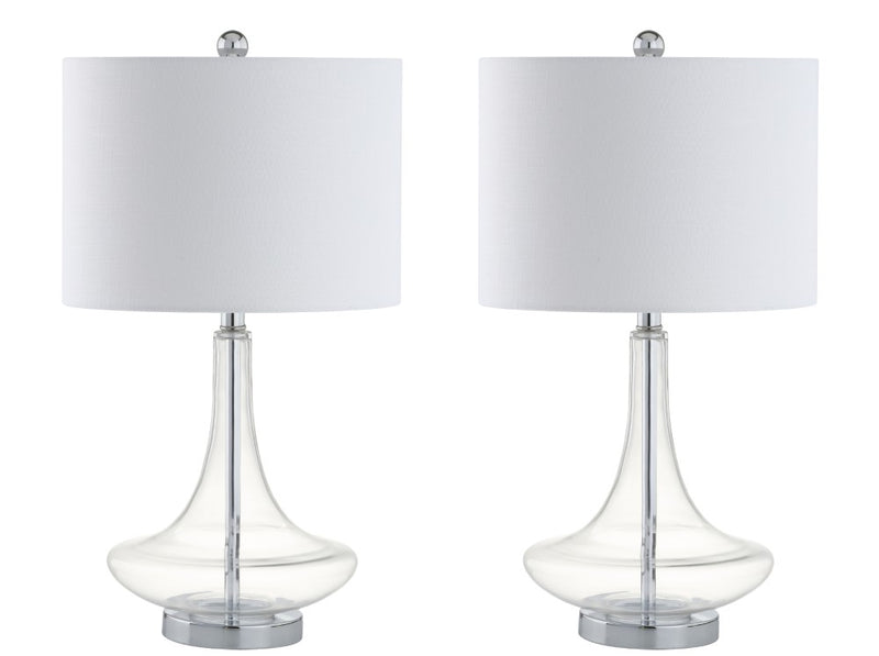 Cecile 25.5" Glass Teardrop LED Table Lamp - JONATHAN Y