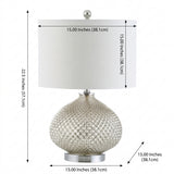 Ames 22.5" LED Glass Table Lamp Mercury Silver – DIM