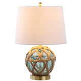 Andrews 21.5" LED Glass/Rope Table Lamp - JONATHAN Y