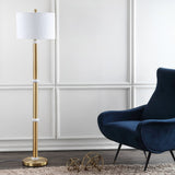 Gregory 60.5" Metal/Marble LED Floor Lamp - JONATHAN Y