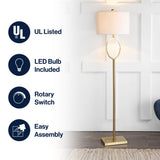 April 61" Metal LED Floor Lamp