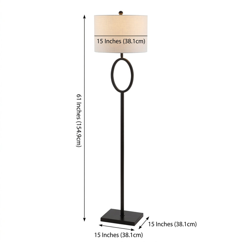 April 61" Metal LED Floor Lamp Oil Rubbed Bronze – DIM