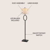 April 61" Metal LED Floor Lamp