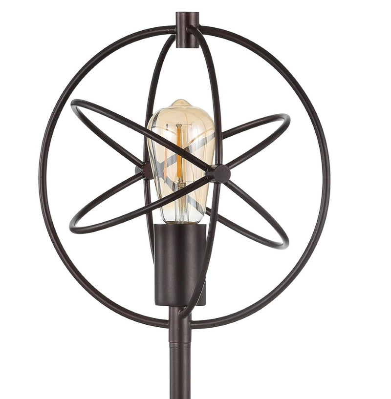 Atomic Caged 26.5" Edison Bulb Metal/Marble Modern LED Table Lamp - JONATHAN Y