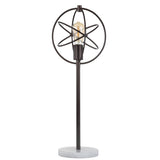 Atomic Caged 26.5" Edison Bulb Metal/Marble Modern LED Table Lamp - JONATHAN Y