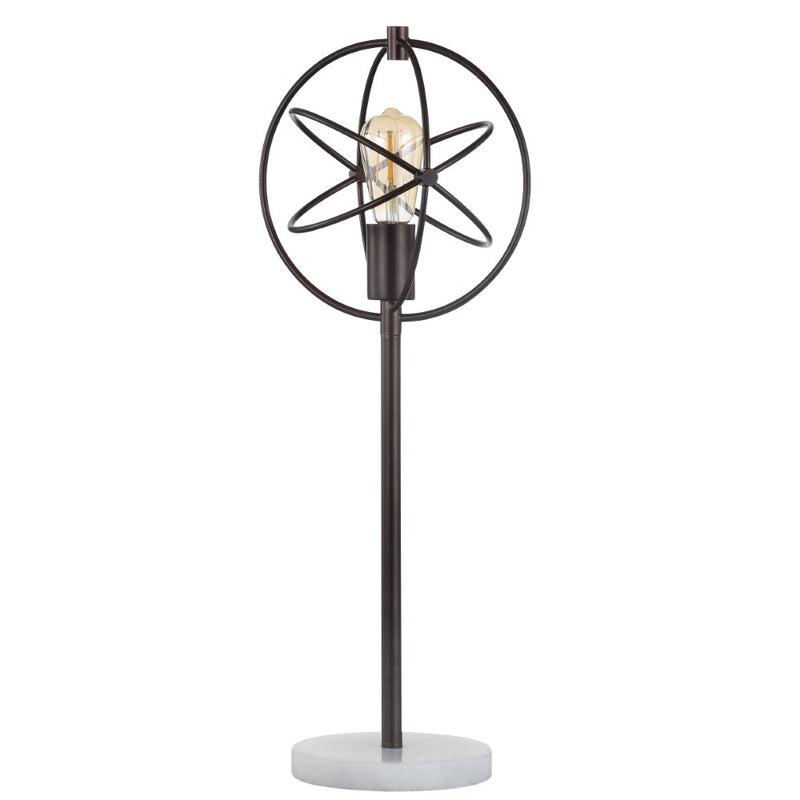 Atomic Caged 26.5" Edison Bulb Metal/Marble Modern LED Table Lamp - JONATHAN Y